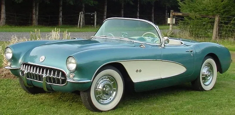 1956 Chevrolet Corvette Blue with Ivory Coves & Interior